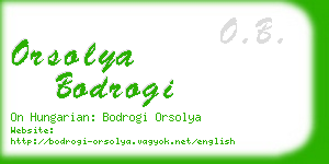orsolya bodrogi business card